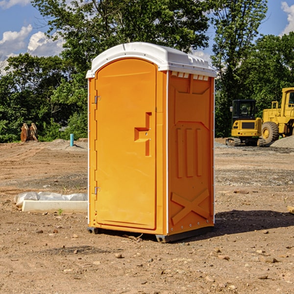 how often are the porta potties cleaned and serviced during a rental period in Glendo